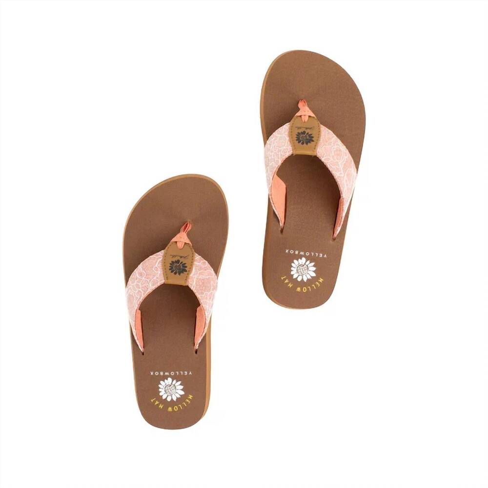 NEW YELLOWBOX womens neva flip flop in blush